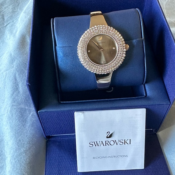 Swarovski Crystal-Embellished Silver and Gold Watch